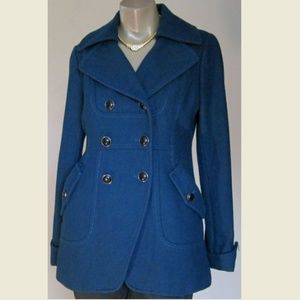 SOLD Guess Womens Peacoat Teal 60% Wool Sz M
